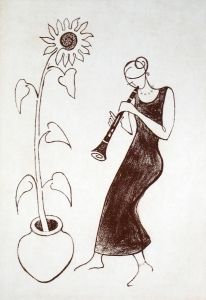 Clarinet and Sunflower